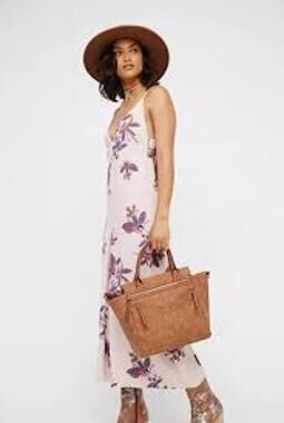 Free People Floral Wide Leg Jumpsuit Pink Sleeveless V-Neck Women's S